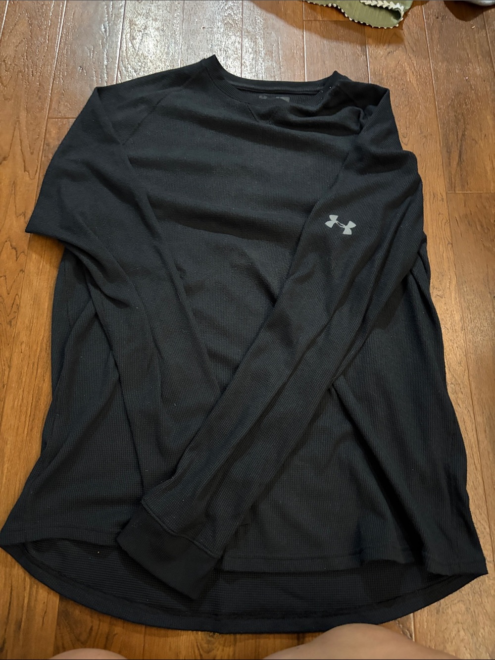 Under Armour Black Long-Sleeve Waffle-Knit Performance Tee